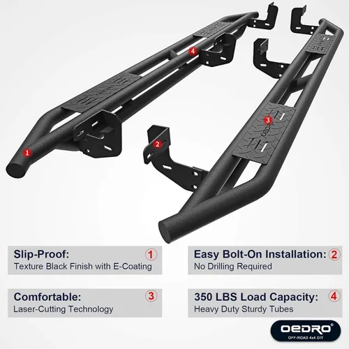Vista 9 de Reemplazo de estribos OEDRO de 6 pulgadas para Ram 1500 Crew Cab 2009-2018