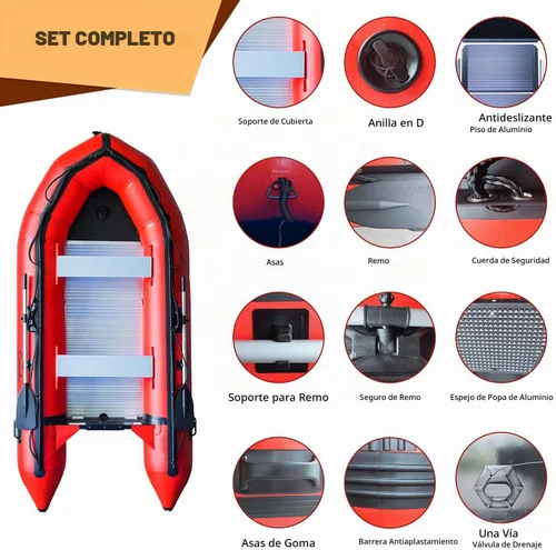 Vista 3 de Inflatable Boat for Adults Heavy Duty Dingy Boat for Fishing