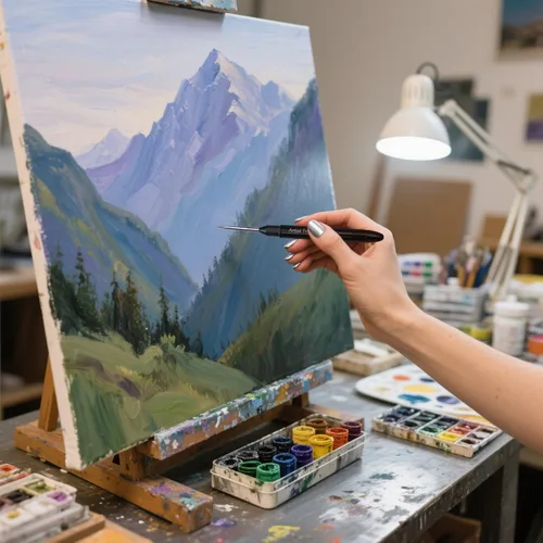 Vista 6 de Pinceles redondos Kolinsky de punta fina para acuarela, acrílico, gouache, pintura al óleo y manualidades - Juego de suministros de arte de viaje