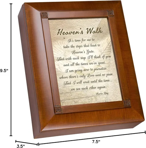 Vista 7 de Cottage Garden Heaven's Walk Bereavement in Memory - Caja de recuerdo inspiradora de madera