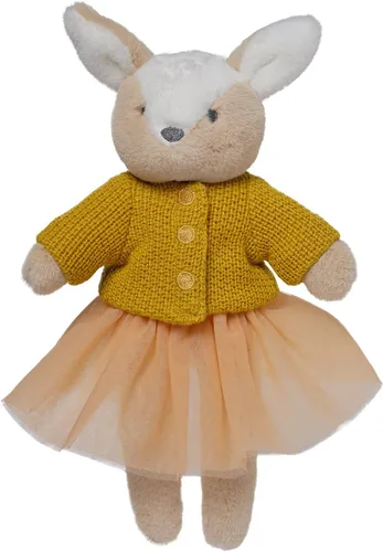 Vista 7 de Manhattan Toy Clara's Closet - Juego de 11 piezas portátil de peluche de ciervos para niños de 3 años en adelante