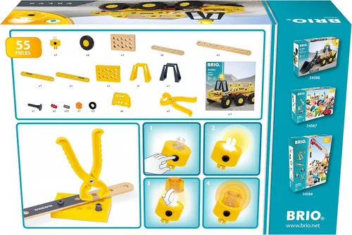 Vista 3 de BRIO Builder - 34599 Volvo Hauler Juguete educativo de construcción para niños a partir de 3 años