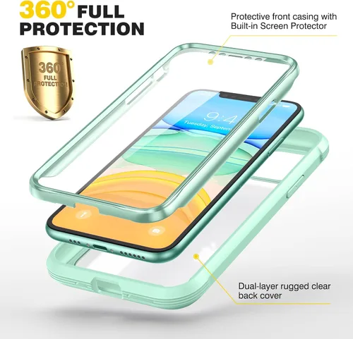 Vista 642 de DIACLARA - Funda transparente compatible con iPhone XR 6.1 pulgadas 2018