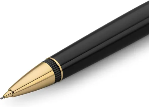 Vista 2 de Kaweco DIA2 Twist Pencil Gold 0.028 in HB I Lápiz mecánico acrílico exclusivo incluyendo caja de lata I Instrumento nostálgico de escritura de lujo