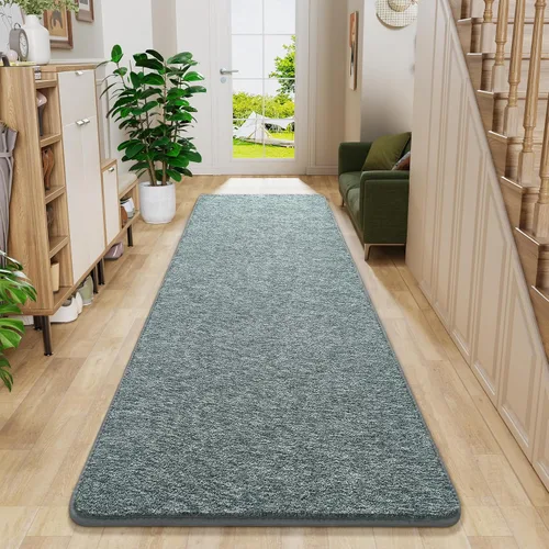 Vista 38 de Chicrug - Alfombra geométrica moderna de 2 x 6 pies para dormitorio o pasillo Negro Geometric