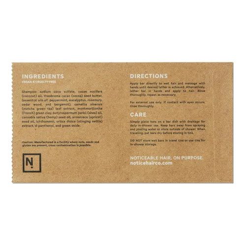 Vista 7 de NOT!CE Hair Co. The Stimulator Shampoo Bar - engrosamiento cabello graso y fino