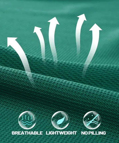 Vista 2 de MAGCOMSEN Camisas polo para hombre, 3 botones, secado rápido, manga larga, tácticas, camisa de golf