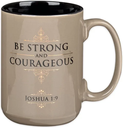 Vista 21 de Christian Art Gifts Taza grande de cerámica inspiradora con escritura bíblica para café y té para hombres: Versículo bíblico que anima al hombre