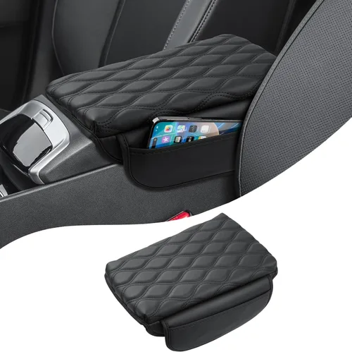Vista 13 de Autorder Funda de consola central para Hyundai Tucson 2016-2019 2020 2021, accesorios de fibra de carbono, funda impermeable antiarañazos