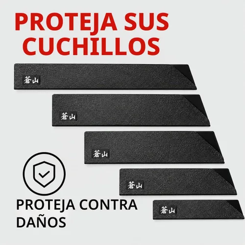 Vista 6 de Cangshan Juego de 6 protectores de bordes de cuchillos, 503633, color negro