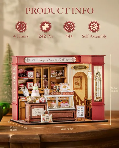 Vista 2 de Rolife Kit de casa de muñecas en miniatura de bricolaje para tienda