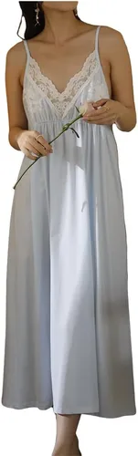 Vista 11 de Sharebeauty Camisón de algodón estilo princesa victoriana para mujer, ropa de dormir vintage