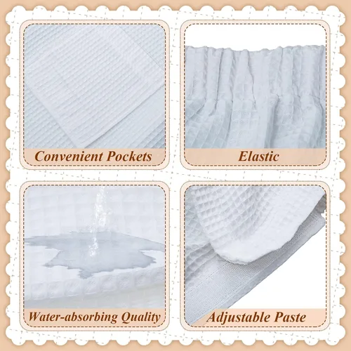 Vista 3 de Hercicy 2 piezas de toallas de spa para mujer, batas de gofre, toallas ligeras para ducha, bata de spa con cierre ajustable