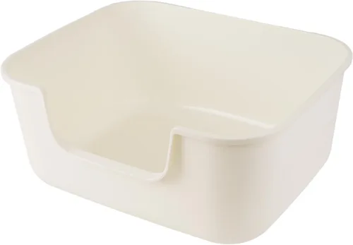 Vista 7 de Caja de arena grande para gatos con lados altos, cajas para gatos de interior, bandeja de arena para gatos para gatitos, caja de arena con entrada