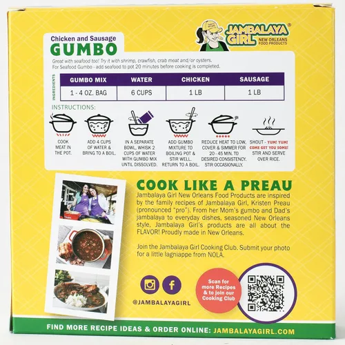 Vista 9 de Jambalaya Girl Base Gumbo con Roux, mezcla de sopa de Nueva Orleans, 4 onzas (paquete de 4) – Fácil de cocinar – Solo tienes que añadir pollo