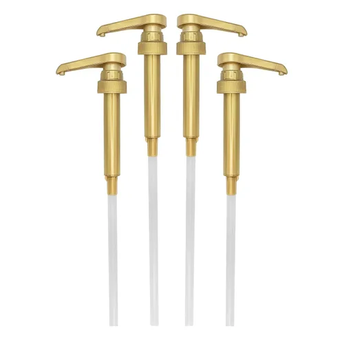 Vista 12 de HANDIT - Bombas dosimadoras de oro para jarabe de café Se adapta a botellas de plástico de 750ml/25.4oz Torani, Skinny, Davinci y Monin de 33.8oz