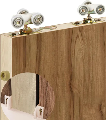 Vista 4 de ACEPLANET Percha de grado comercial para puerta de bolsillo compatible con Johnson Part #1125 y kit de herramientas Upgrades #1500, rodamiento