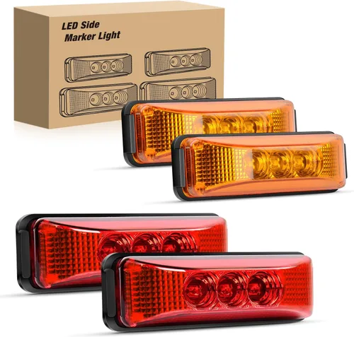 Vista 16 de Nilight Luz de Marcador Lateral Ovalada de 2.5 Pulgadas 10PCS Ámbar 2 Diodos LED Luces de Guardabarros y Separación de Remolque Impermeables