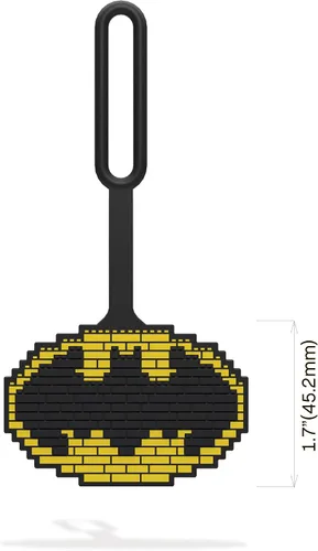 Vista 3 de Lego DC - Etiqueta de silicona para bolsa, símbolo de murciélago (52815), etiqueta de equipaje para viajes, maleta, mochila, bolsa de playa de verano