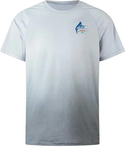 Vista 2 de Camiseta de protección solar para hombre, para correr, SPF 50+, manga corta, secado rápido, para pesca y surf