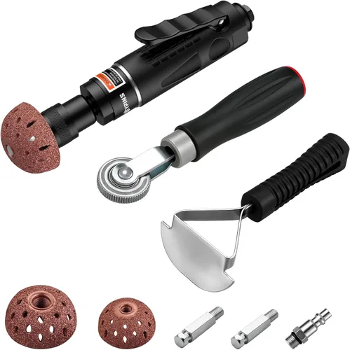 Vista 9 de EYPINS Air Die Grinder 1/4 pulgadas, Pro 90° ángulo neumático amoladora Plateado