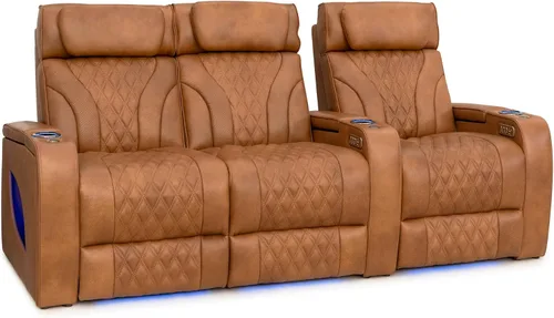 Vista 15 de Seatcraft Luminis LT - Asiento de cine en casa, reclinable, color rojo