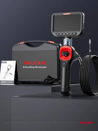 Vista 8 de Ralcam Boroscopio articulado de doble lente de 360°, cámara endoscopio HD de 4 vías de 5 pulgadas con zoom ligero 4X, cámara de inspección