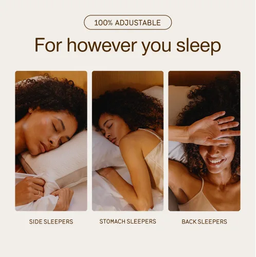 Vista 7 de Coop Home Goods Cobre+ Almohada ajustable King, almohada de cama para Funda con infusión de cobre y almohada de espuma viscoelástica con infusión