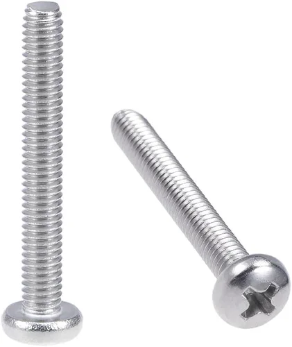 Vista 6 de uxcell Tornillos de máquina M4x5mm Pan Phillips Tornillo de cabeza cruzada 304 pernos de sujeción de acero inoxidable 20 piezas