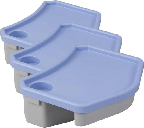 Vista 8 de Drive Medical RTL10131 E-Z Walker Caddy con bandeja, gris/azul