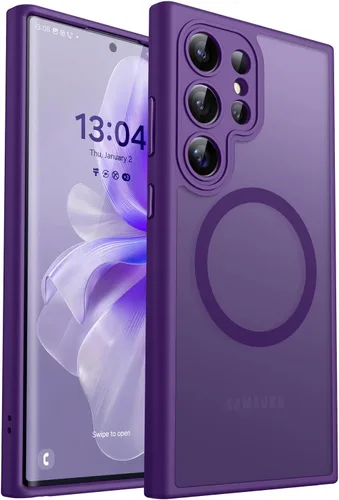 Vista 54 de CANSHN Funda diseñada para Samsung Galaxy A16-5G [protección completa de la cámara] [compatible con Magsafe] funda protectora trasera translúcida