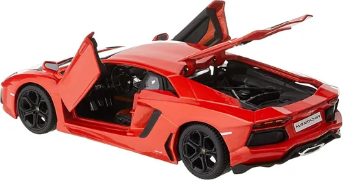 Vista 2 de Vehículo Maisto Lamborghini Aventador, LP 700, 4 Diecast, Anaranjado metálico