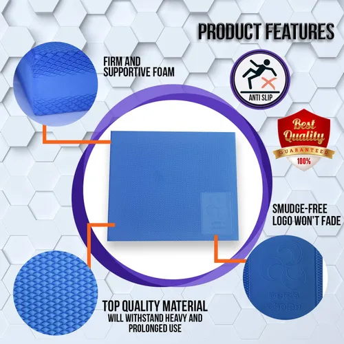 Vista 4 de Almohadilla de equilibrio de espuma XL o L - Correa de estiramiento y folleto gratis Almohadillas de equilibrio extra grandes - Terapia física