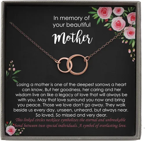 Vista 40 de Be Wished Regalos de condolencias por la pérdida de la madre, regalos conmemorativos llenos de oro para la pérdida de mamá, regalos de duelo, collar