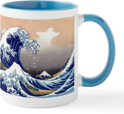 Vista 5 de CafePress The Great Wave Off Kanagawa - Taza de café de cerámica, taza de té de 11 onzas