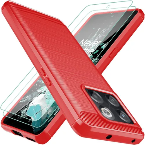 Vista 9 de Osophter Funda para Oneplus 10T, Oneplus 10T Funda para teléfono con protector de pantalla de absorción de golpes flexible de goma TPU protectora