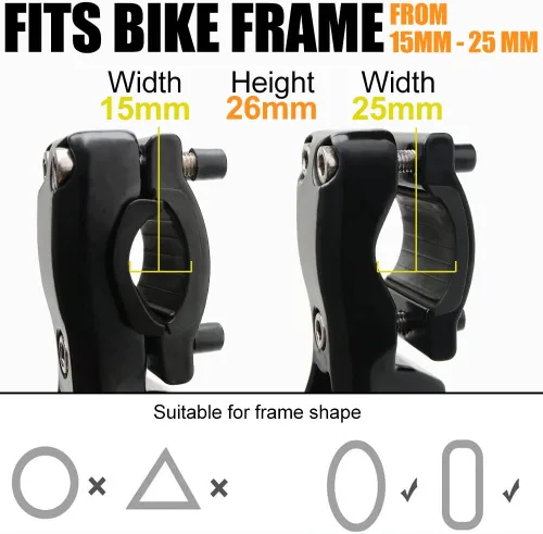 Vista 5 de TOPCABIN Soporte ajustable de aleación de aluminio para bicicleta, negro, para bicicletas de 24 a 28 pulgadas