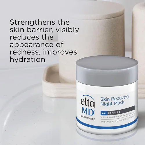 Vista 5 de Máscara Facial Nocturna EltaMD Skin Recovery, Crema Hidratante Nocturna para Cara y Cuello, Segura para Piel Sensible, Frasco de 1.7 oz