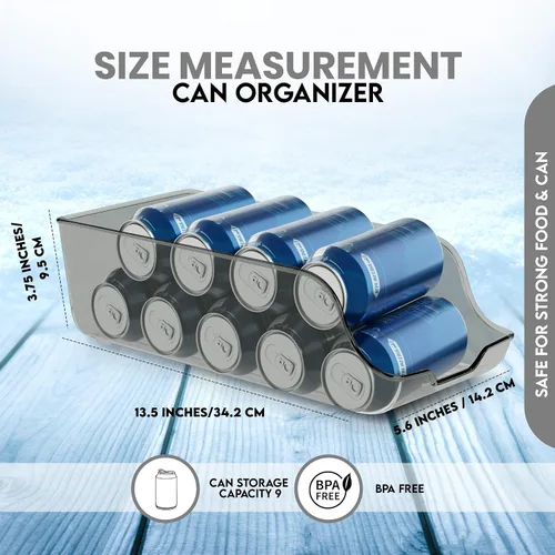 Vista 2 de Utopia Kitchen Organizador de latas para despensa (paquete de 2) – Organizador de latas de soda para refrigerador – Organizador de almacenamiento