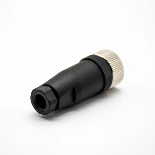 Vista 2 de Elecbee Conector de cable M12 Circular Impermeable Enchufe de Aviación Terminación de Tornillo Instalable en Campo Desapantallamiento Recto