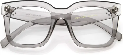 Vista 39 de zeroUV - Gafas de sol cuadradas retro de moda de gran tamaño para mujer estilo vintage 1.969 pulgadas