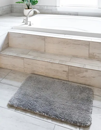 Vista 8 de Unique Loom Bano Luxe Bath Mat Collection - Alfombra de lujo (1 pies 8 pulgadas x 2 pies 7 pulgadas, rectangular, algodón rosa azúcar)