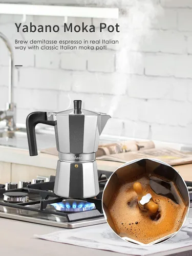 Vista 11 de Yabano - Cafetera de café italiano Moka de 9 tazas