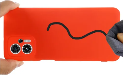 Vista 5 de Funda para Motorola Moto G13/Motorola Moto G23, funda protectora de silicona líquida para Motorola Moto G13/Motorola Moto G23 con cordón