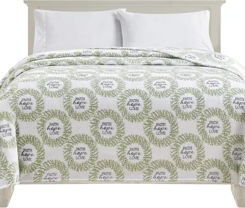 Vista 15 de Elegant Comfort Manta de Cama de Vellón de Franela con Estampado Ultra Suave, Colcha Cubrecama Ligera Acogedora y Suave, Manta Decorativa para Todas