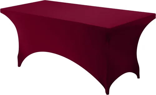 Vista 43 de Utopia Kitchen Mantel rectangular de spándex de 4 pies [1 unidad, negro] 200 GSM elástico, ajustado, lavable y resistente a las arrugas, cubierta
