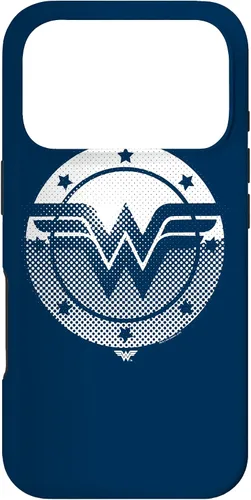 Vista 30 de Wonder Woman Funda con logotipo de escudo de medio tono para iPhone 17