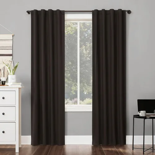 Vista 16 de Sun Zero Cyrus - Juego de 2 cortinas térmicas con pestañas, opacas 100%, 2 unidades Gris carbón