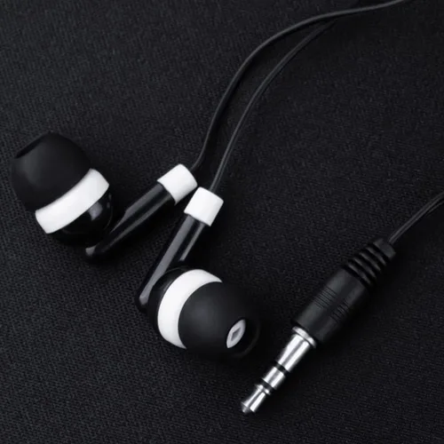 Vista 4 de Auriculares al por mayor a granel 50 unidades de auriculares empaquetados individualmente para escuelas, aulas, estudiantes, bibliotecas