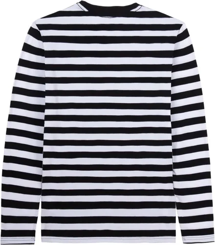Vista 2 de LittleSpring Camisetas de algodón a rayas de manga larga con cuello redondo